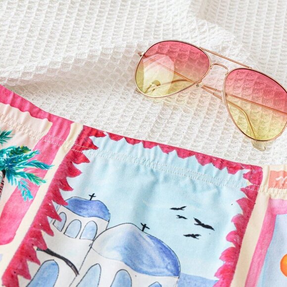 Multicolor Boho Women's Holiday Beach Casual Coconut Tree - Picture 3 of 6